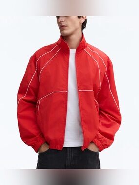 H&M color block track jacket xxl